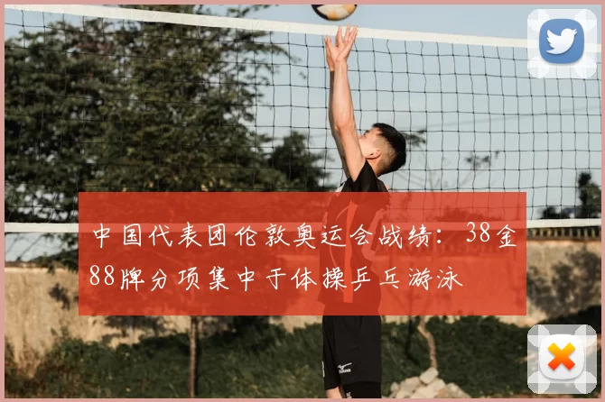 中国代表团伦敦奥运会战绩：38金88牌分项集中于体操乒乓游泳